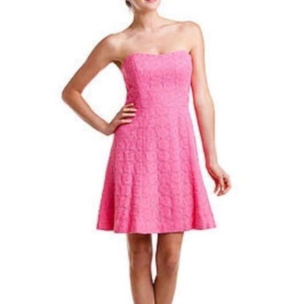 Lilly Pulitzer Hotty Pink Strapless Dress